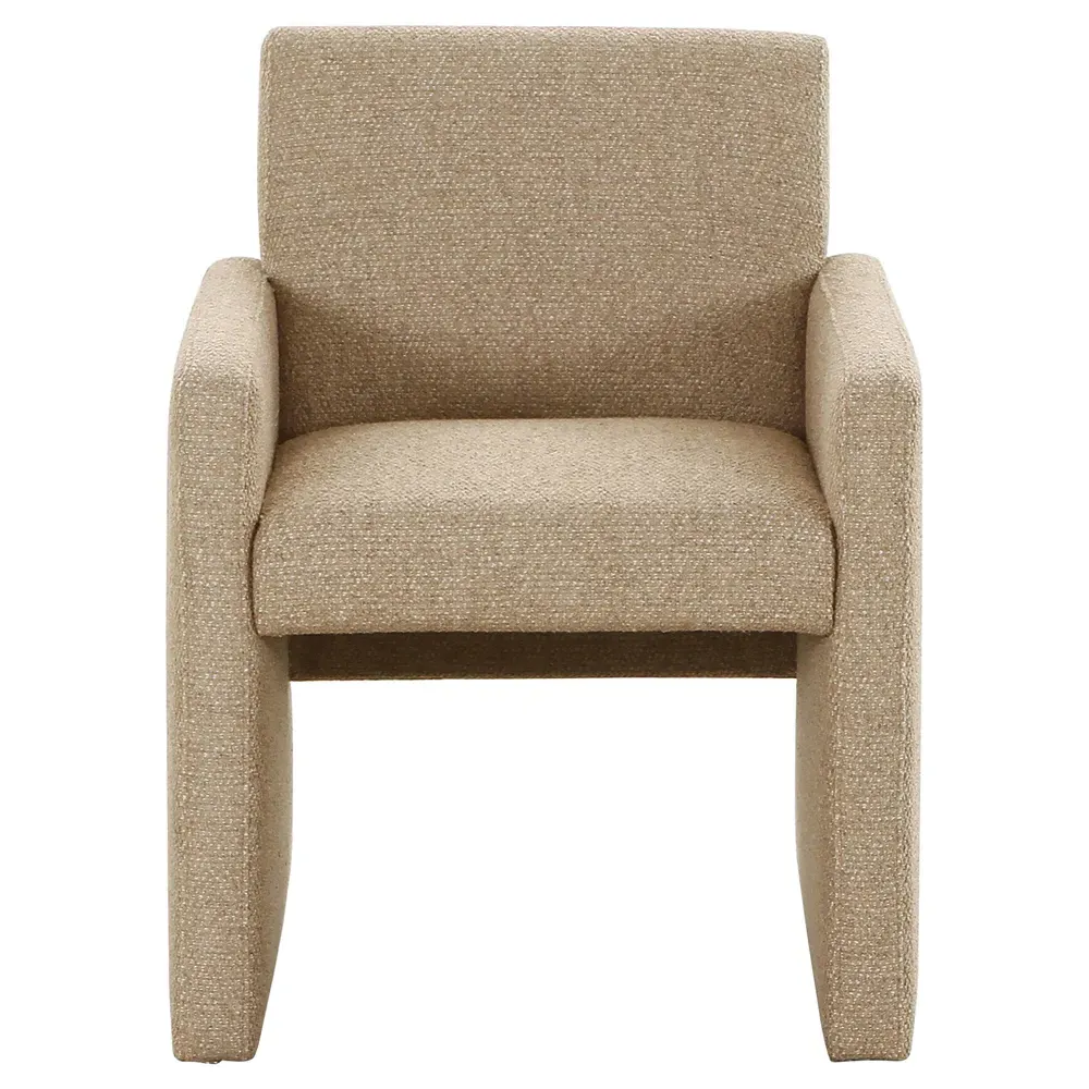 Mika Mid Century Dining Arm Chair - Dark Beige image