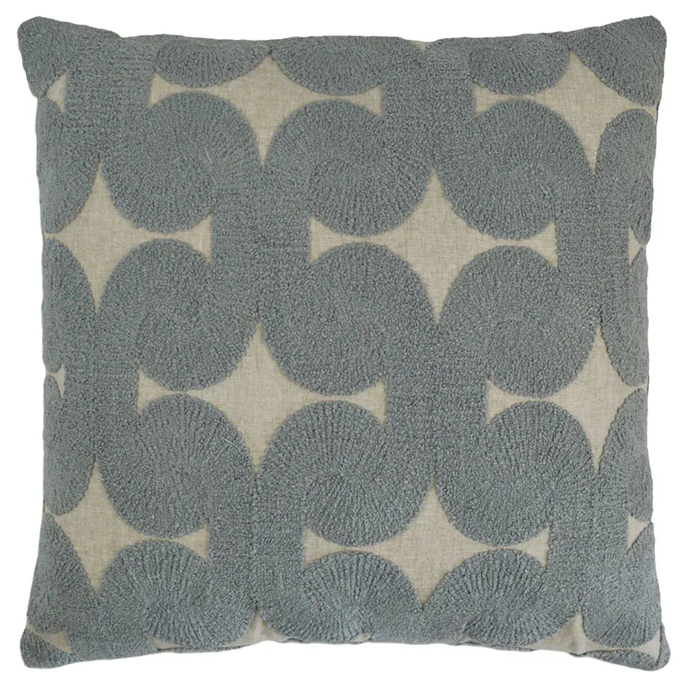 Mike Textured Feather Down Throw Pillow - Blue