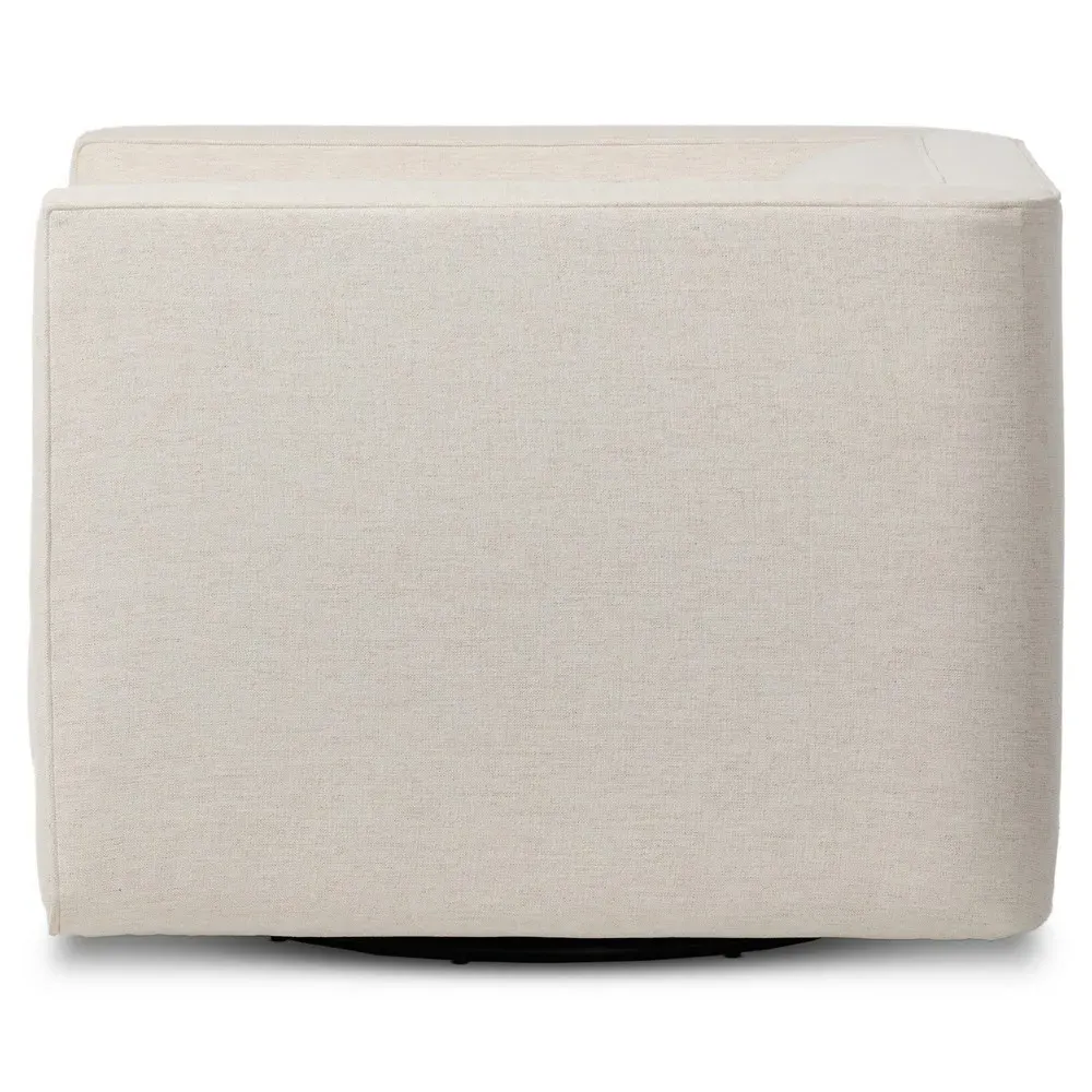 Miko Swivel Chair - Cream, Performance Fabric