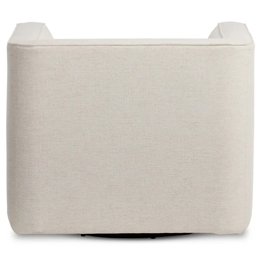 Miko Swivel Chair - Cream, Performance Fabric