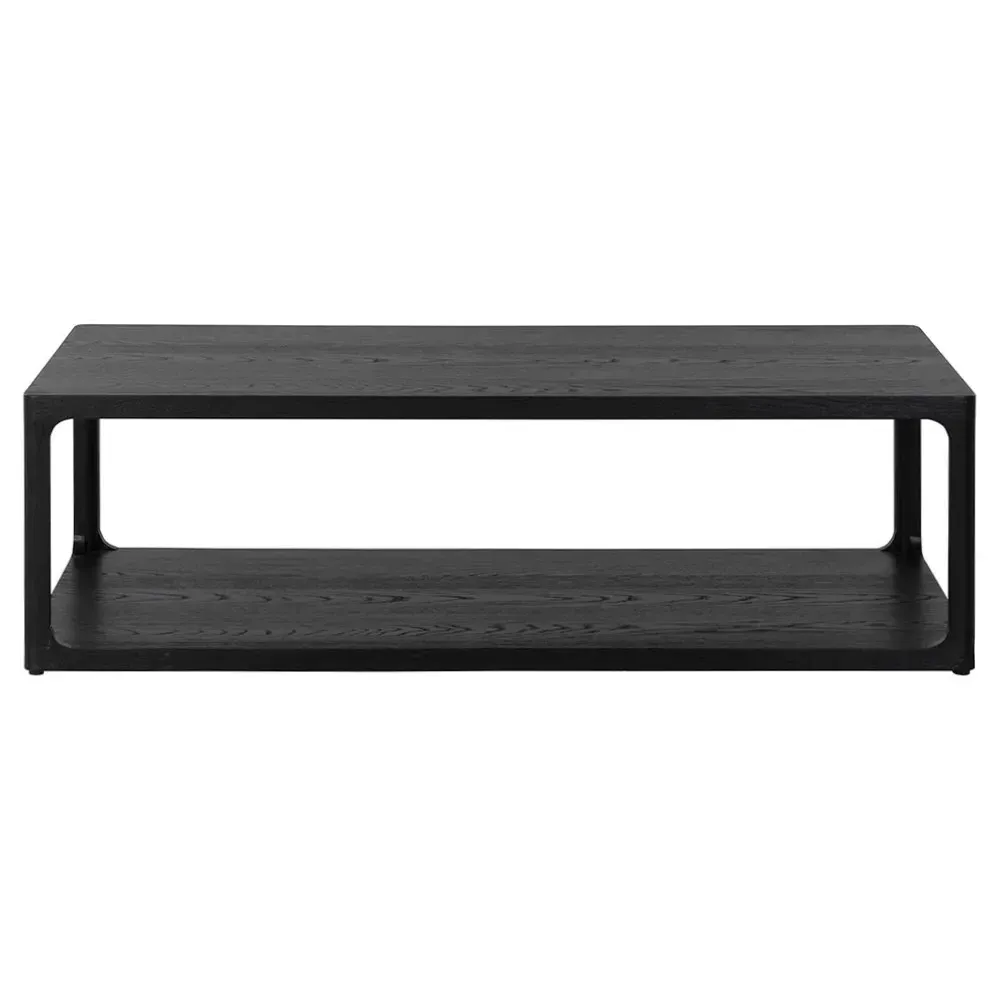 Miku Rectangular Coffee Table - Black, Oak image
