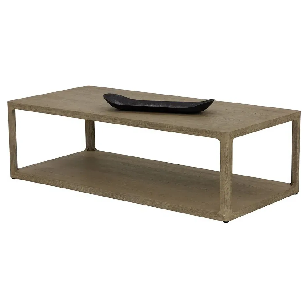 Miku Rectangular Coffee Table - Grey, Oak