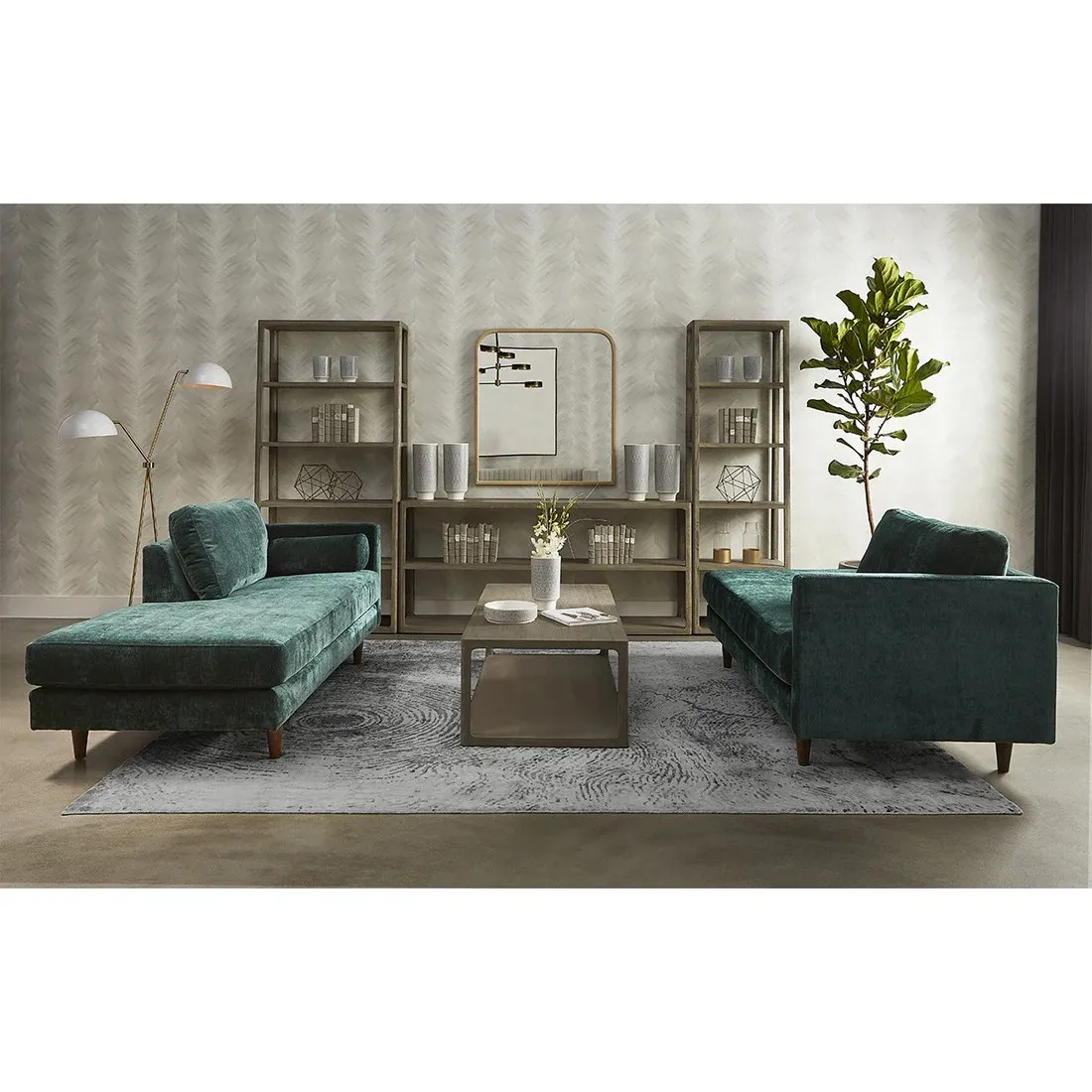 Miku Rectangular Coffee Table - Grey, Oak