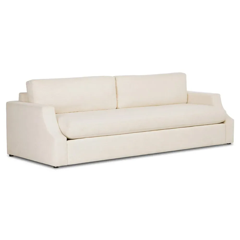 Mila 3-Seater Sofa - Cream, Performance Fabric