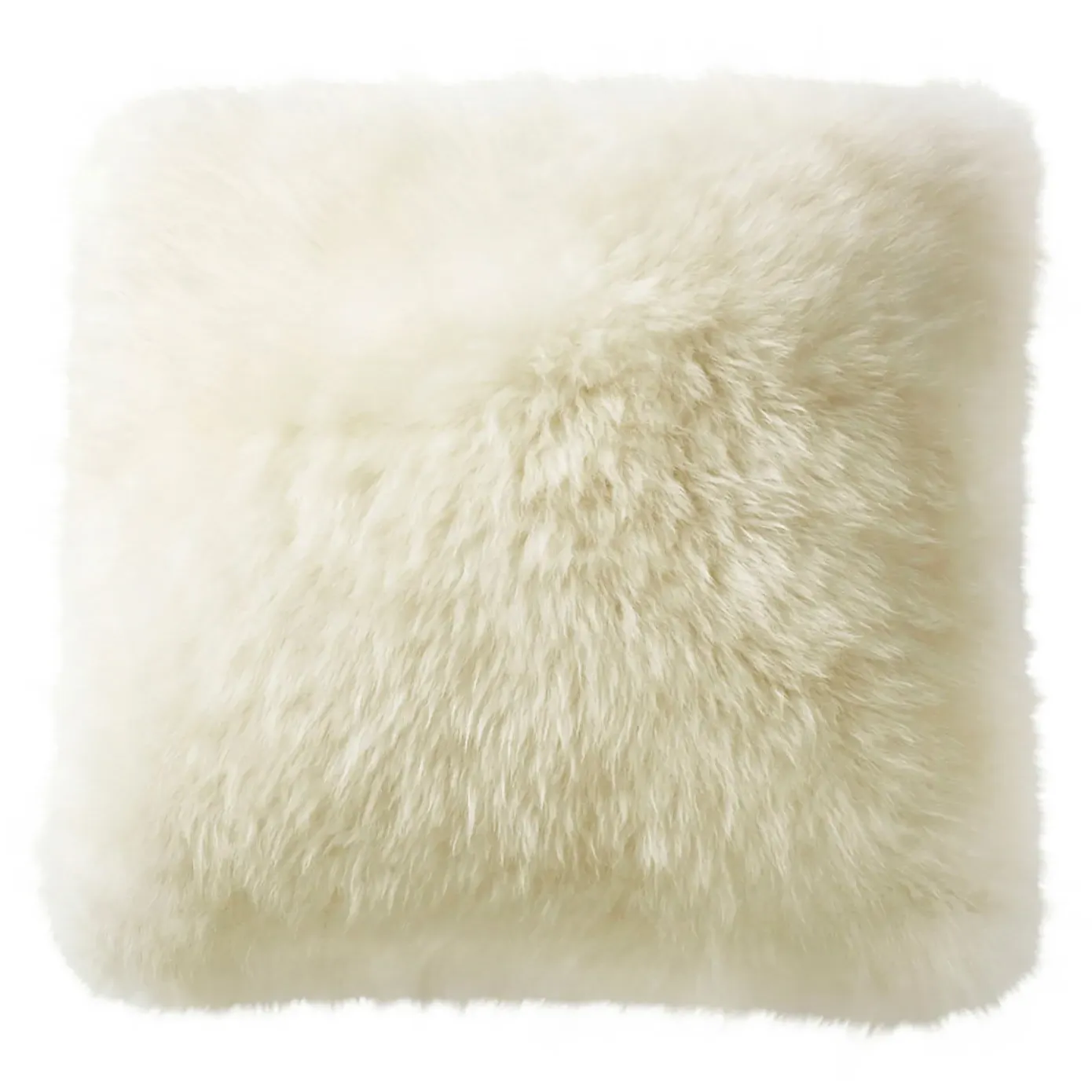 Mildred Square Floor Pillow - Ivory, Wool image