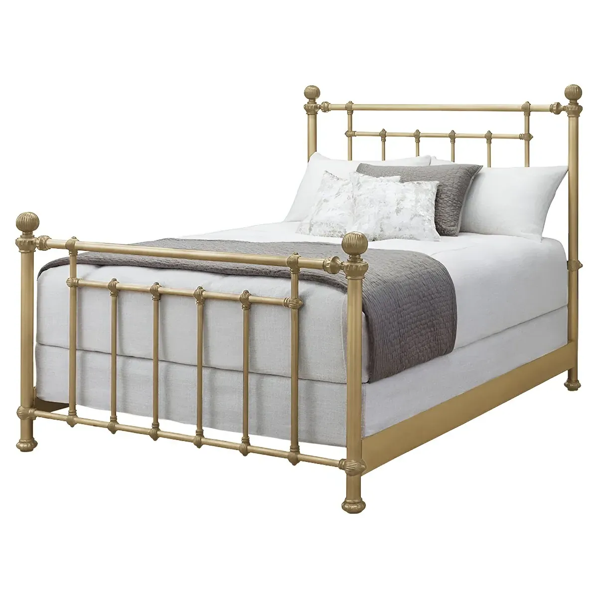 Mileva California King Bed Frame - Opaque Gold, Iron