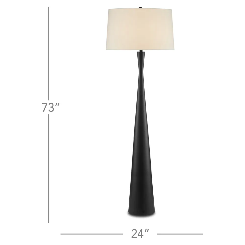 Millie Column Floor Lamp - Black, Aluminum