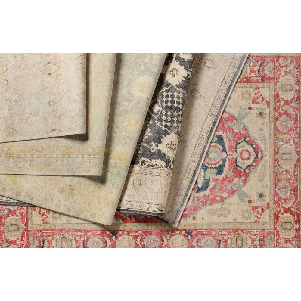 Millie Medallion Patterned Rug - Cream, Cotton