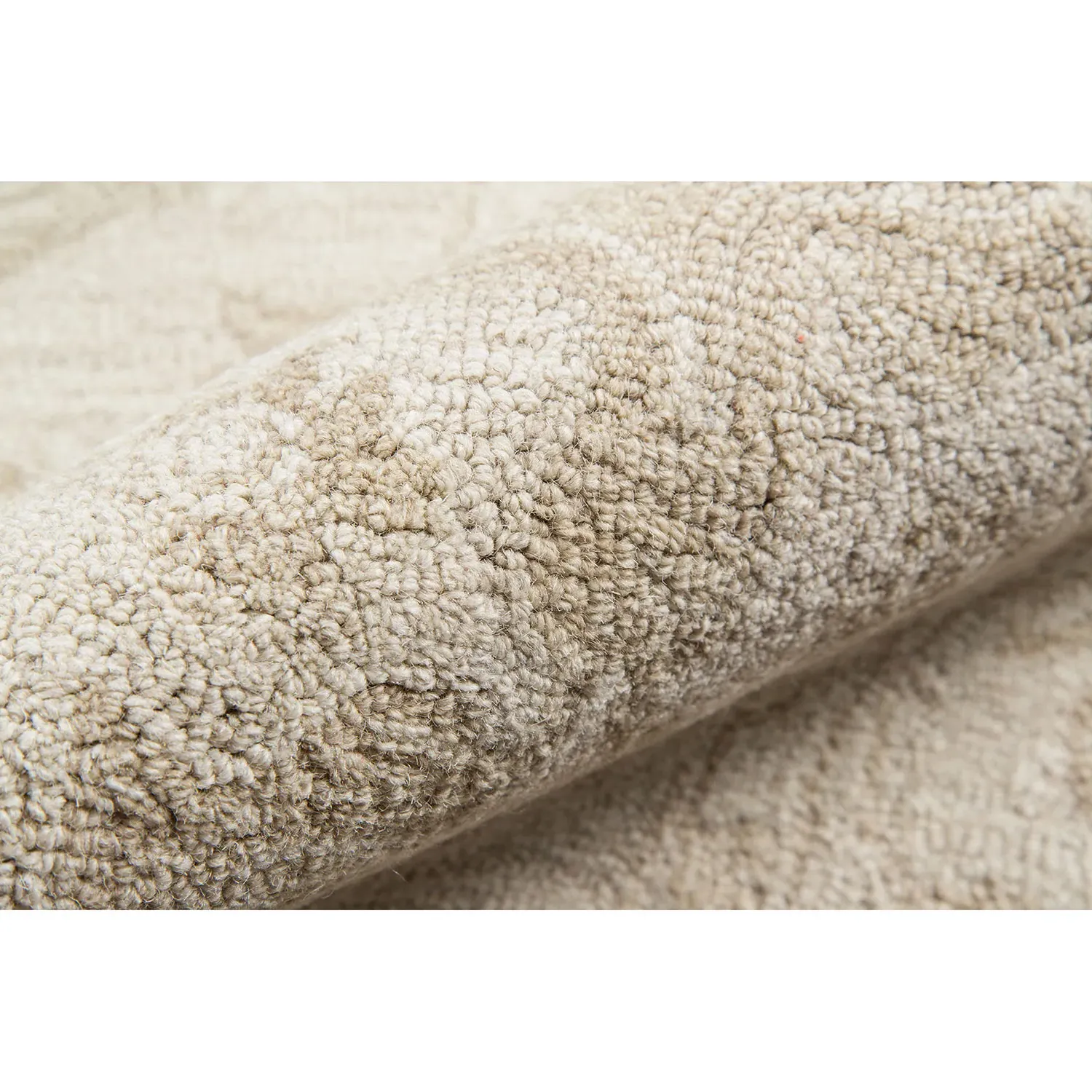 Millie Oriental Patterned Rug - Beige, Wool