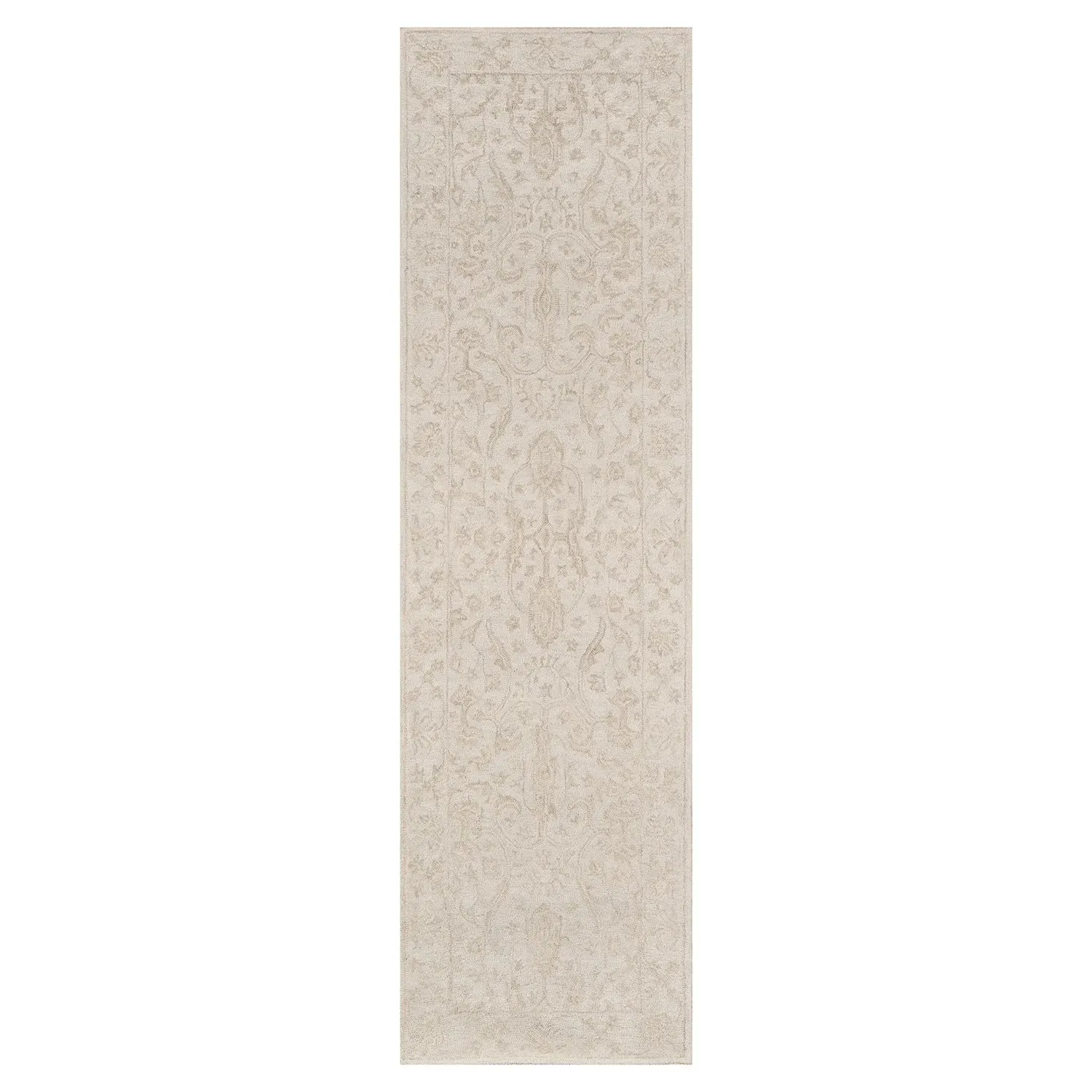 Millie Oriental Patterned Rug - Beige, Wool