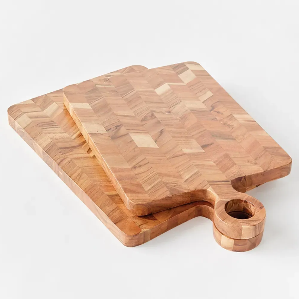 Millie Rustic Lodge Serving Board Set - Natural, Acacia Wood