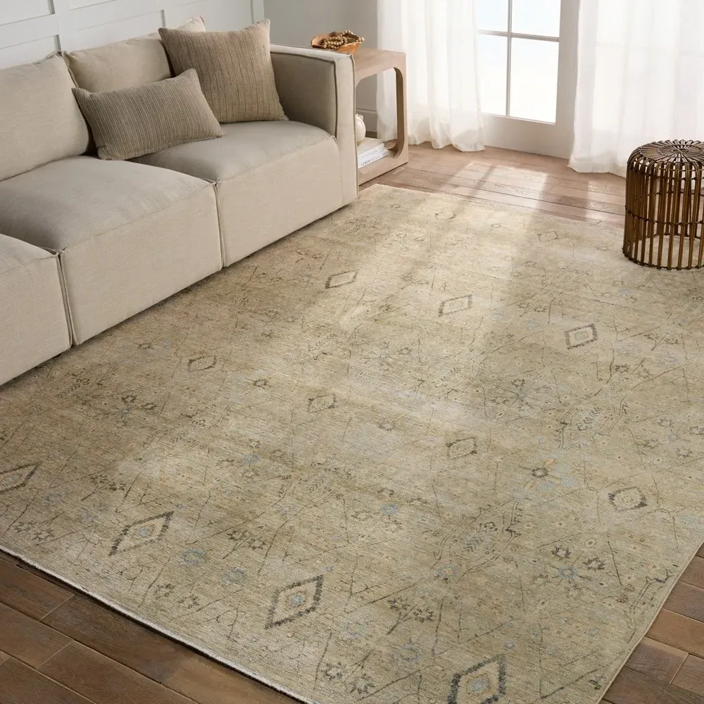 Millie Sample Medallion Patterned Rug - Cream, Cotton
