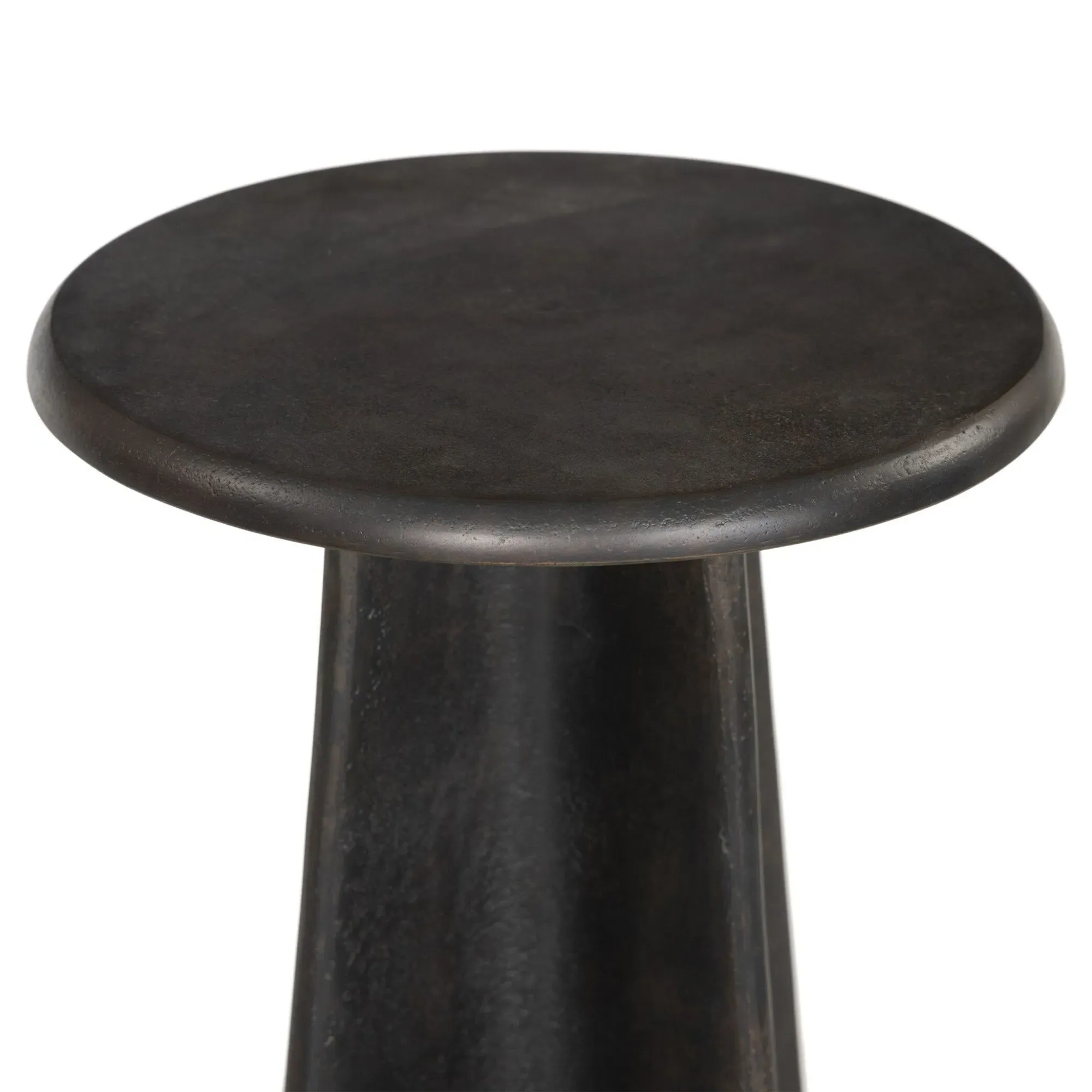 Milo Round End Table - Bronze, Aluminum