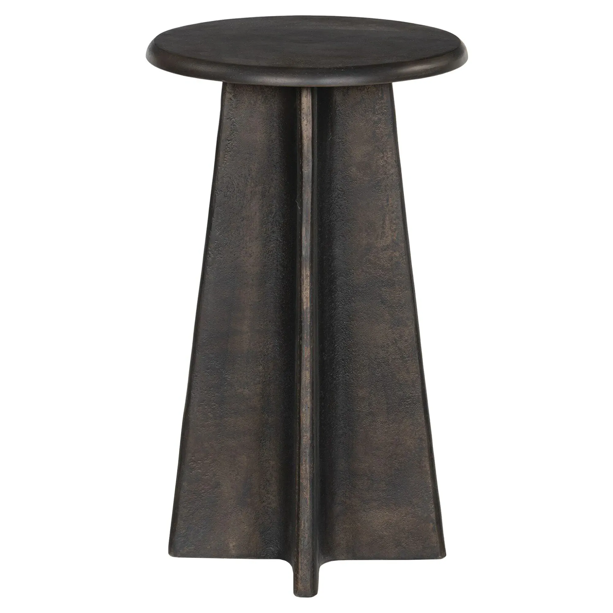 Milo Round End Table - Bronze, Aluminum image