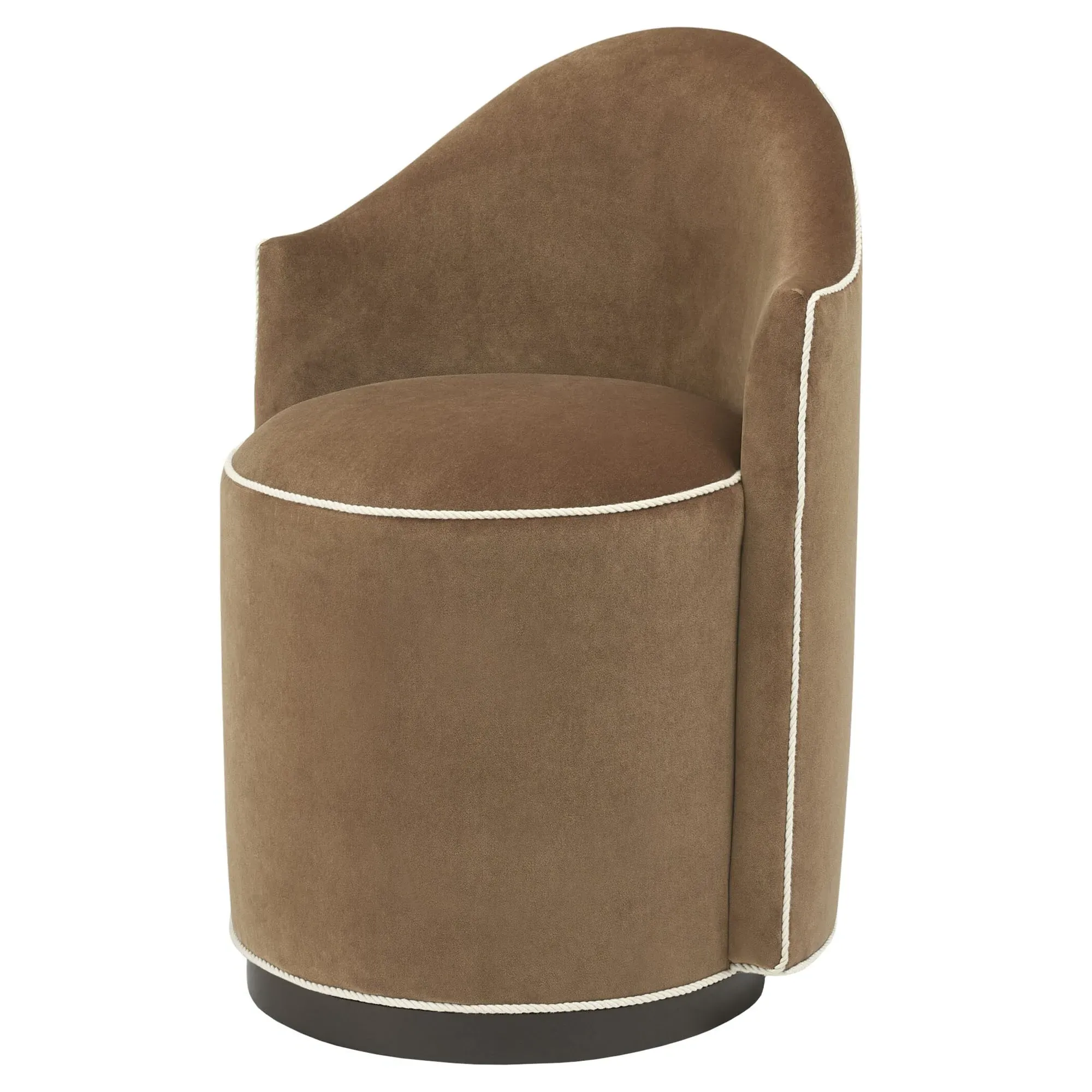 Milovan Swivel Dining Chair - Brown