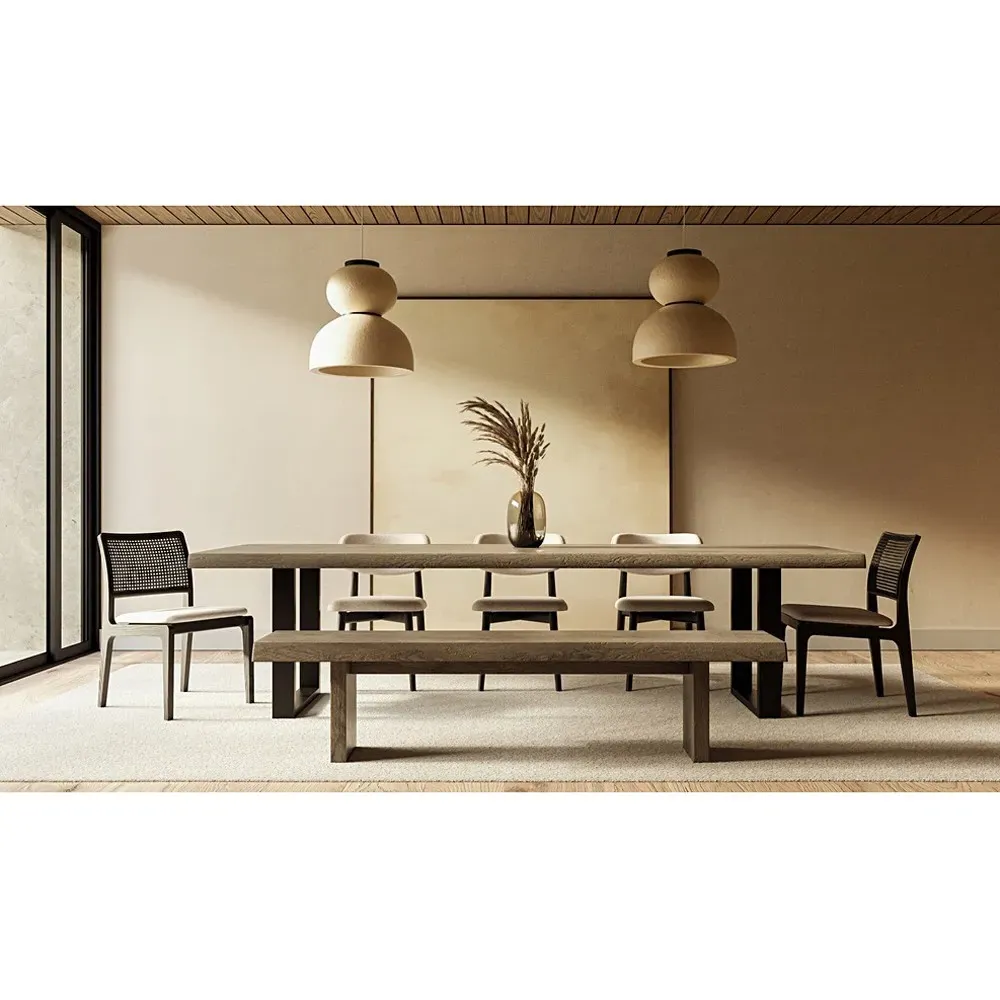 Mina Cane Dining Chair - Black, Tauari Wood