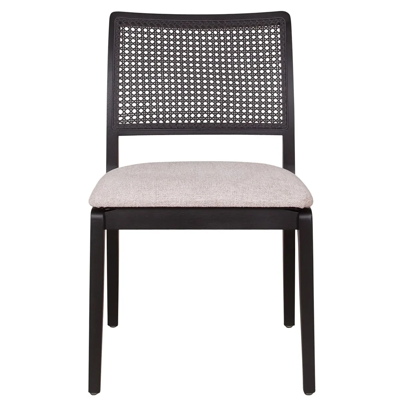 Mina Cane Dining Chair - Black, Tauari Wood image