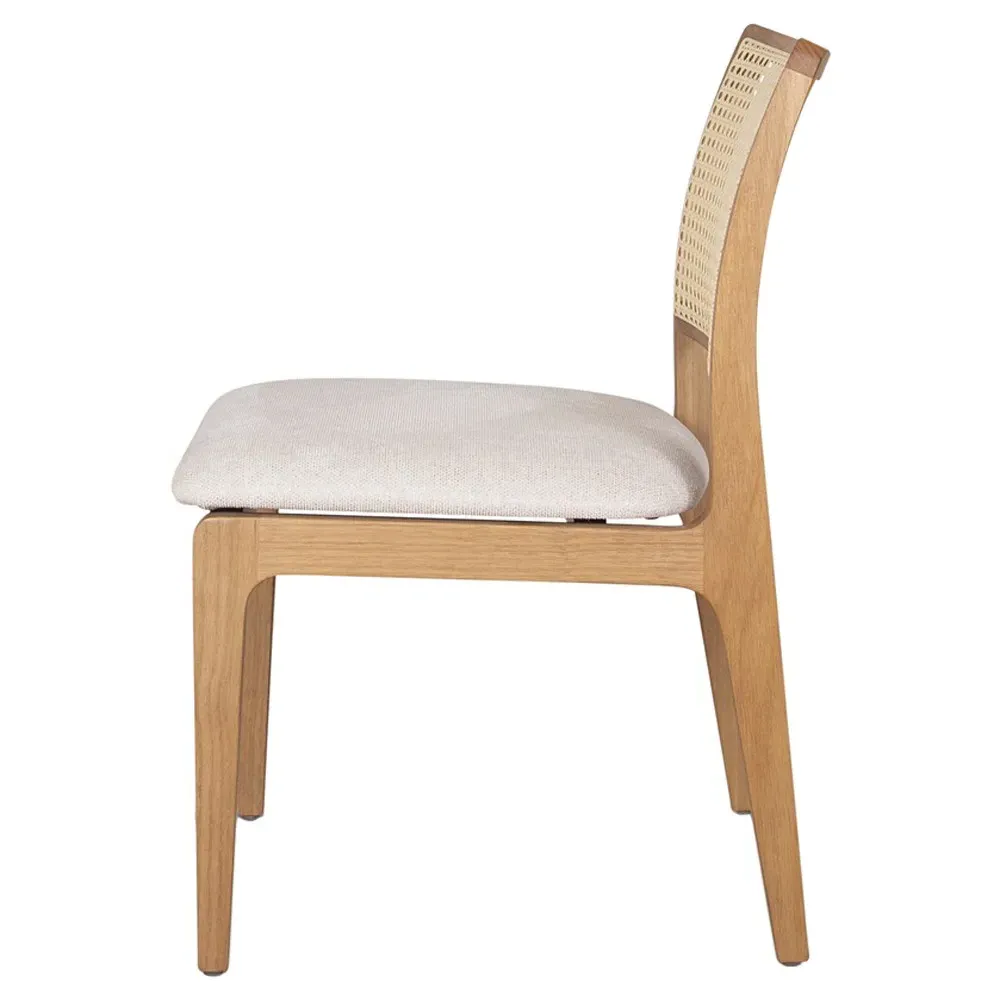 Mina Cane Dining Chair - Brown, Tauari Wood
