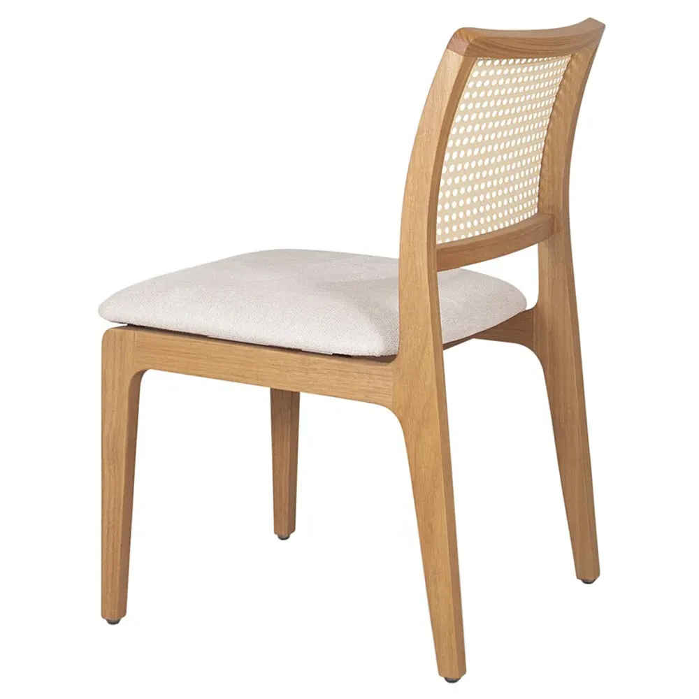 Mina Cane Dining Chair - Brown, Tauari Wood