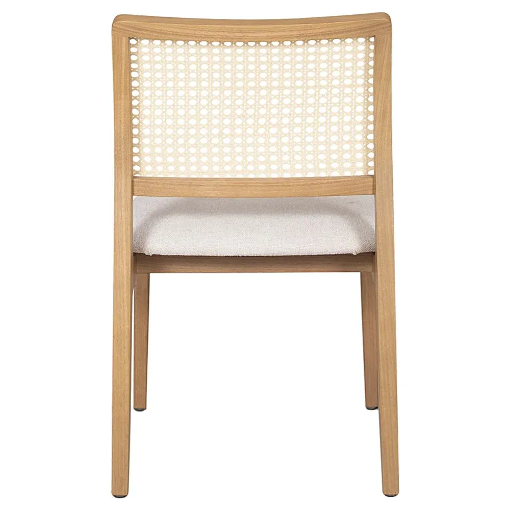 Mina Cane Dining Chair - Brown, Tauari Wood