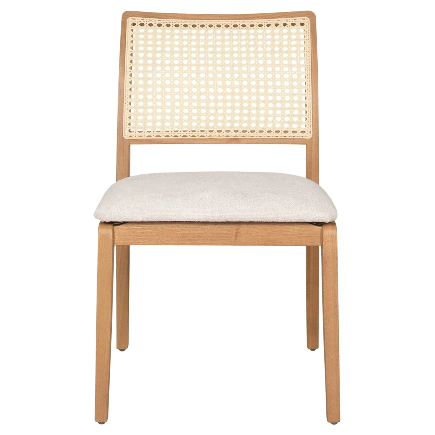 Mina Cane Dining Chair - Brown, Tauari Wood