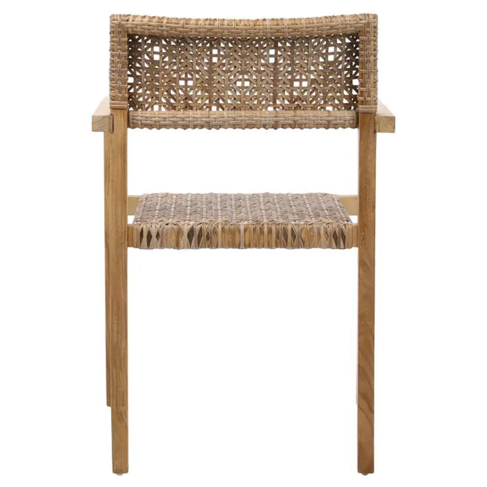 Mina Outdoor Dining Chair Set of 2 - Brown, Teak