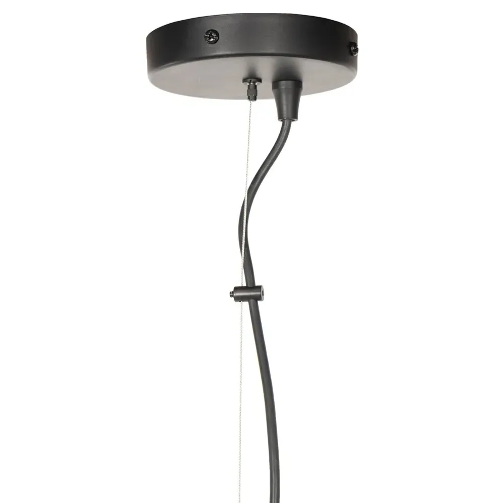 Minette French Country Pleated Cotton Shade Pendant - Cream