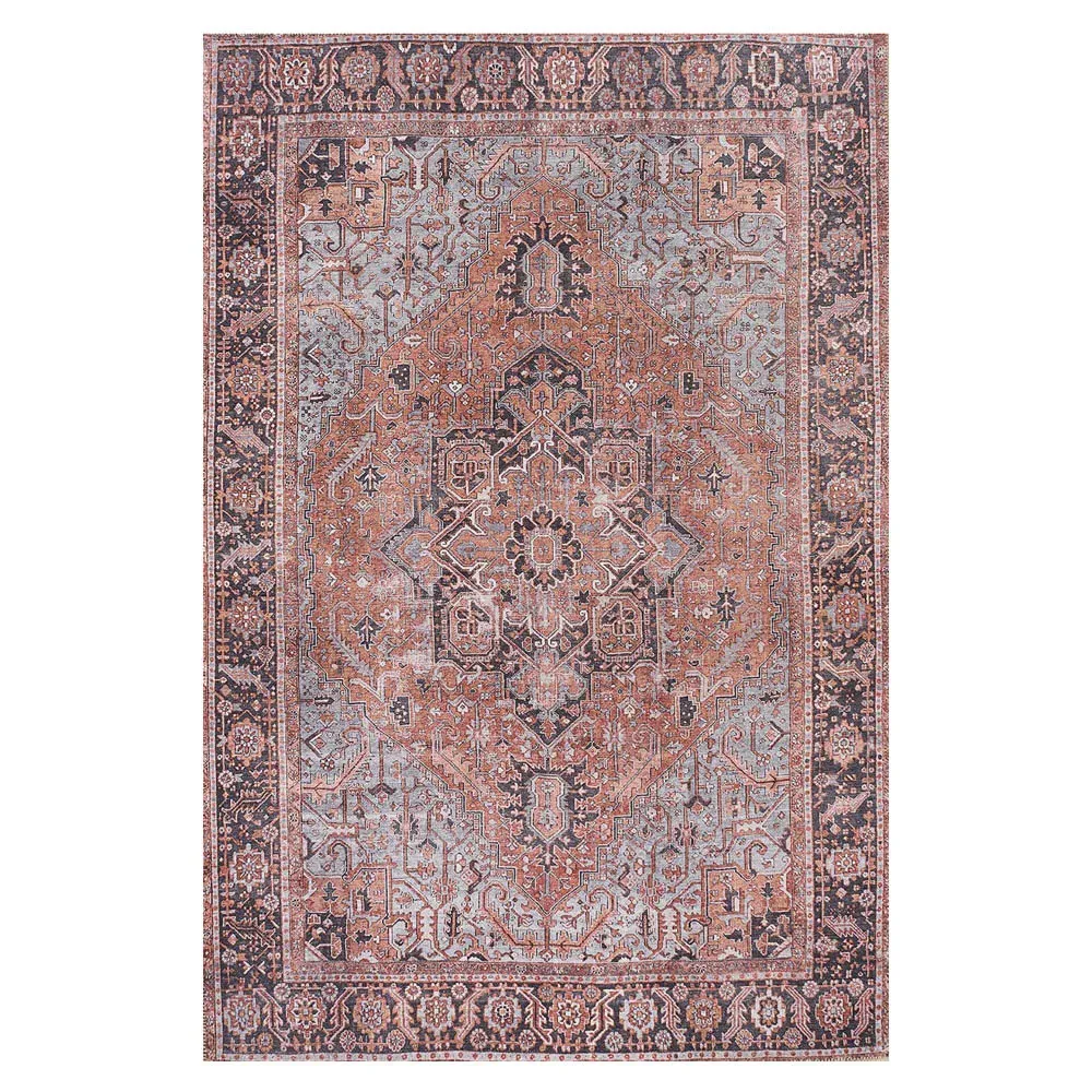 Ming Global Bazaar Medallion Patterned Rug - Red image