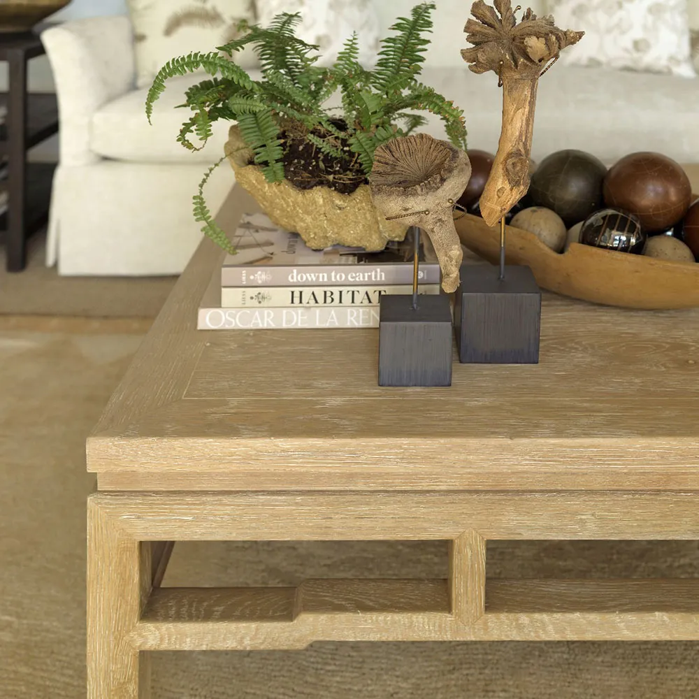 Ming Square Coffee Table - Limewash, Oak