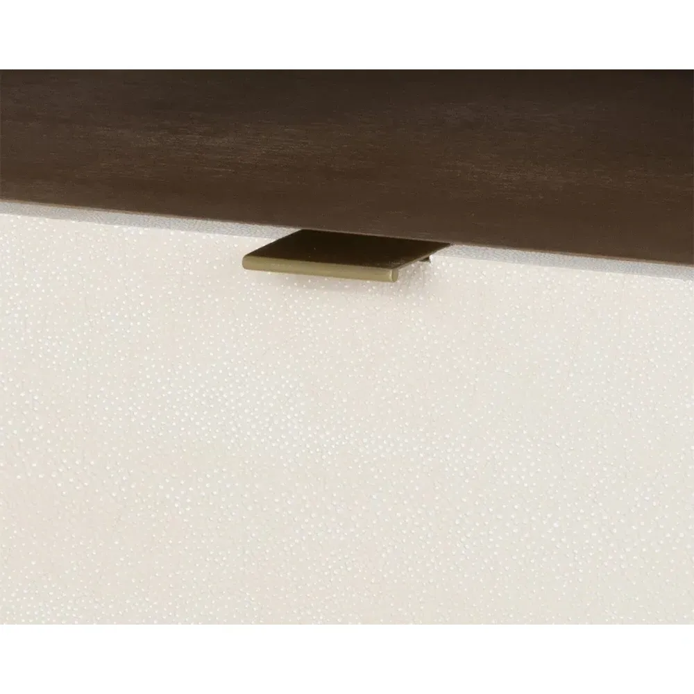 Minhee Nightstand with Soft Close Drawers - Cream, Acacia