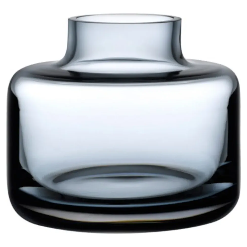 Mini Magnolia Wide Vase - Steel Blue, Crystal image