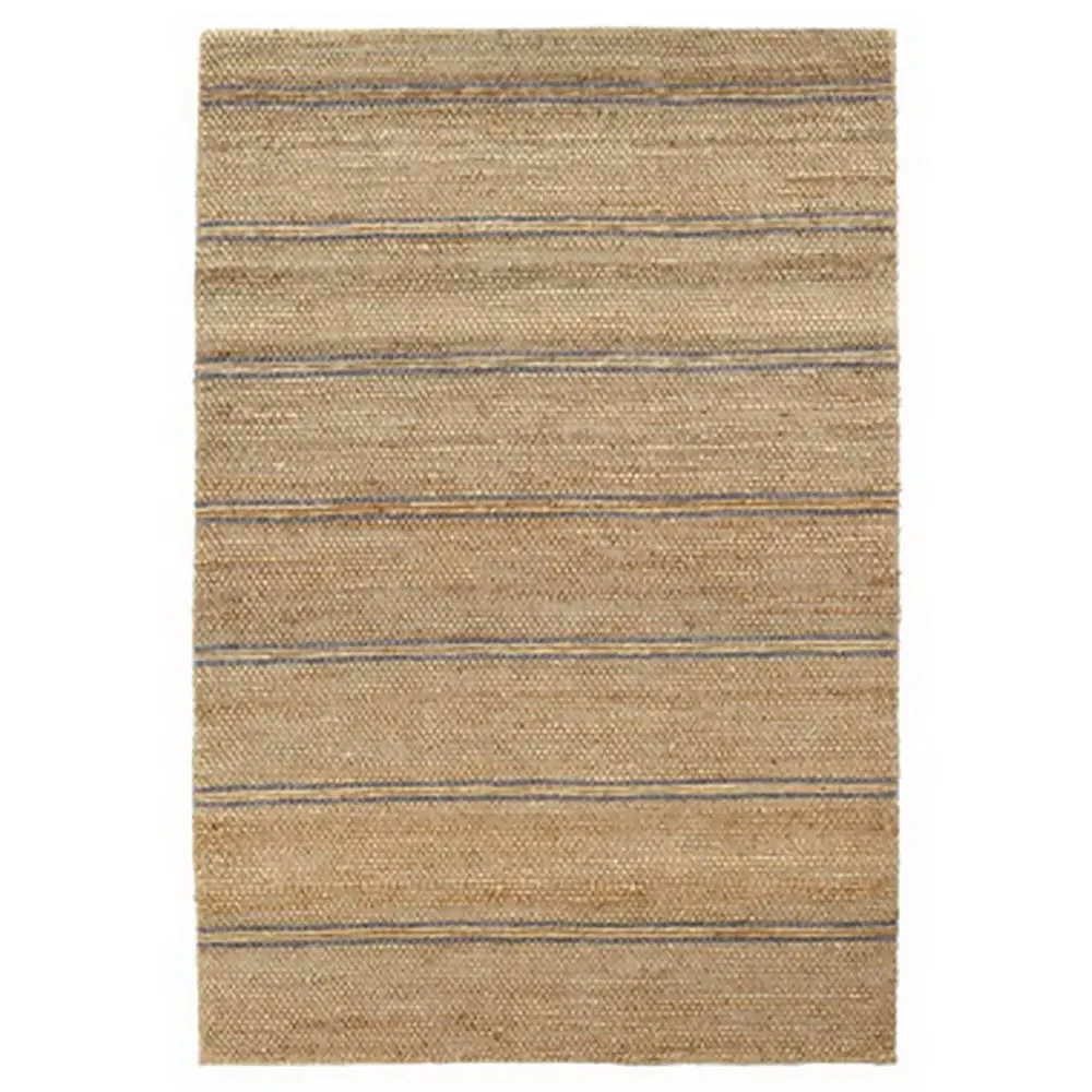 Mira 8x10 Striped Rug - Grey, Jute