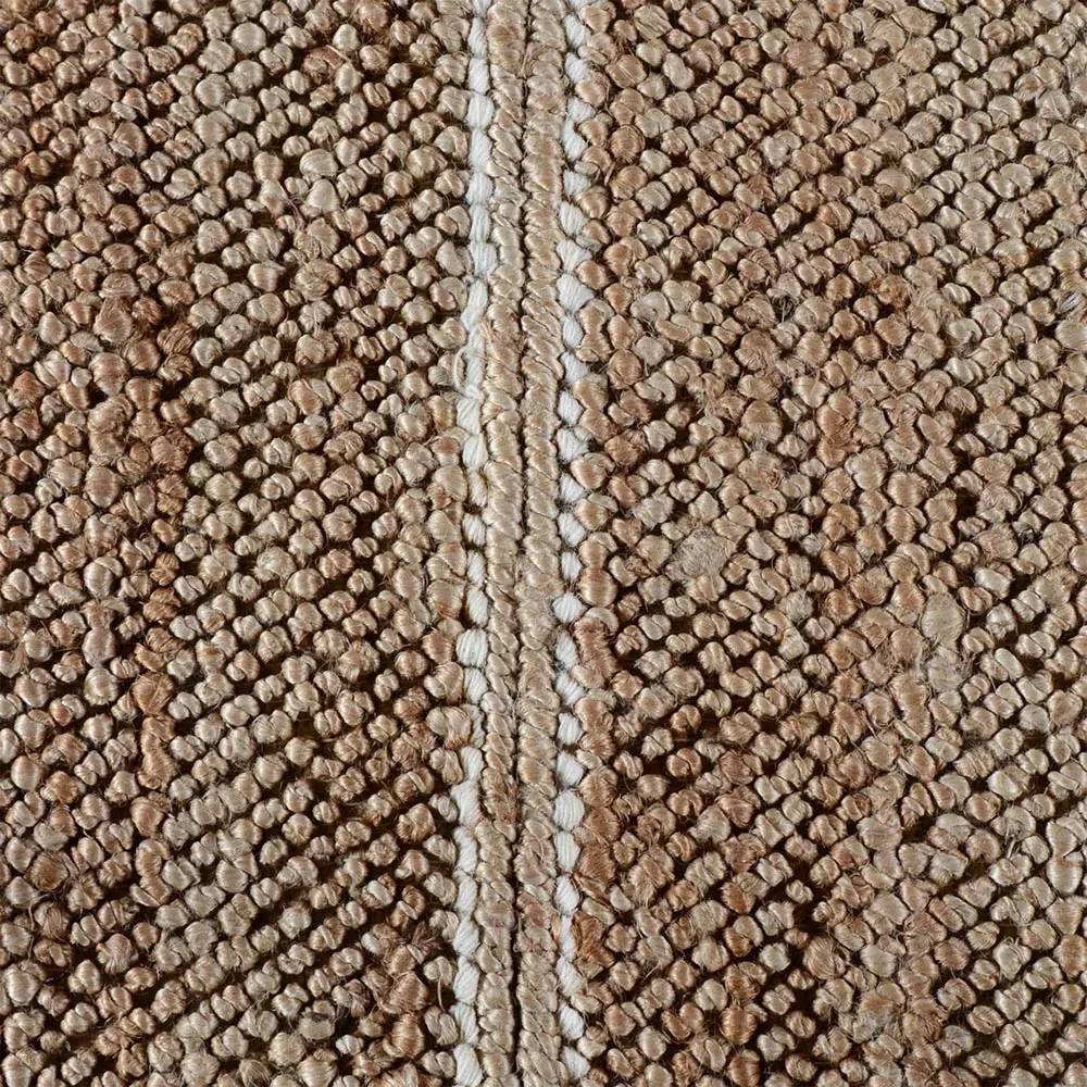 Mira 9x12 Striped Rug - White, Jute