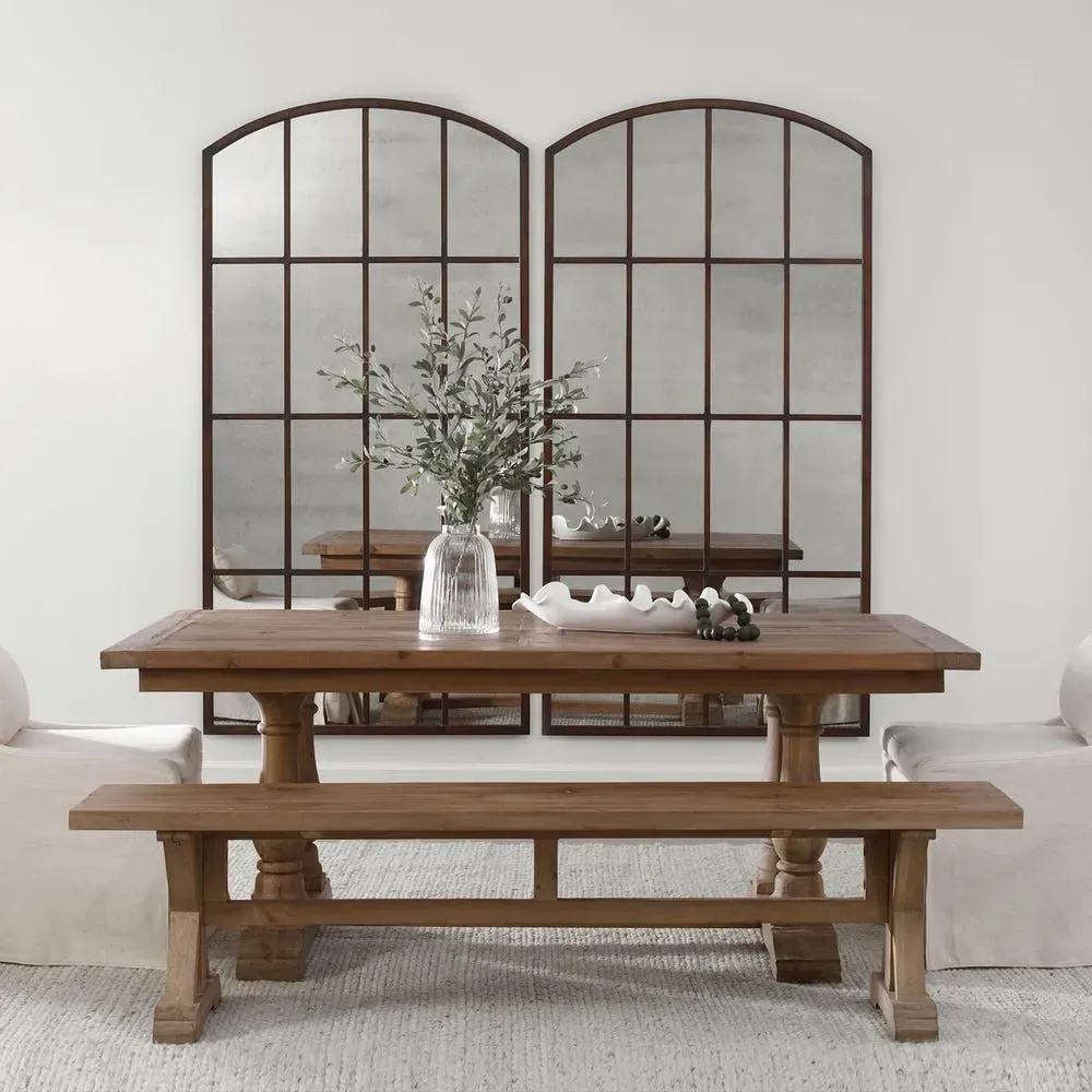 Mira Arched Floor Mirror - Bronze, Metal