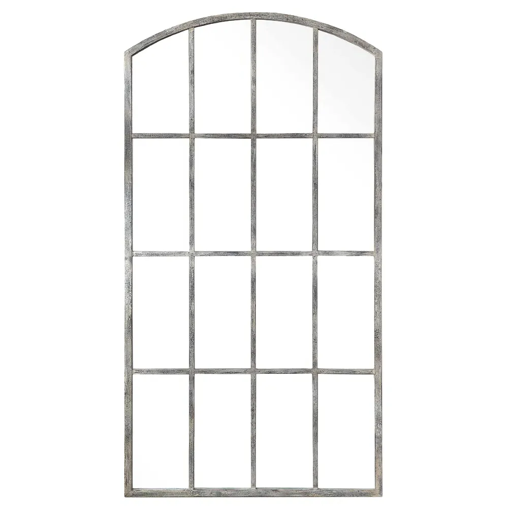 Mira Arched Floor Mirror - Grey, Iron image