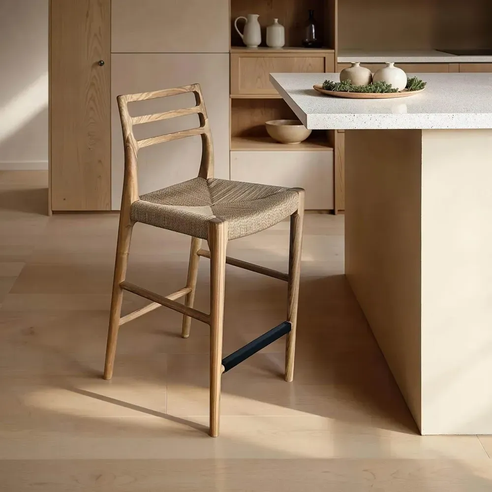 Mira Counter Stool - Natural, Ash Wood