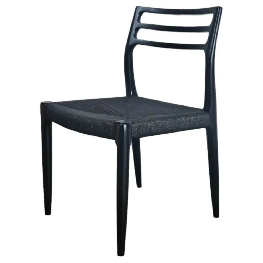 Mira Dining Chair Set of 2 - Black, Ash Wood