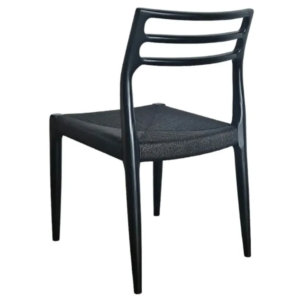 Mira Dining Chair Set of 2 - Black, Ash Wood