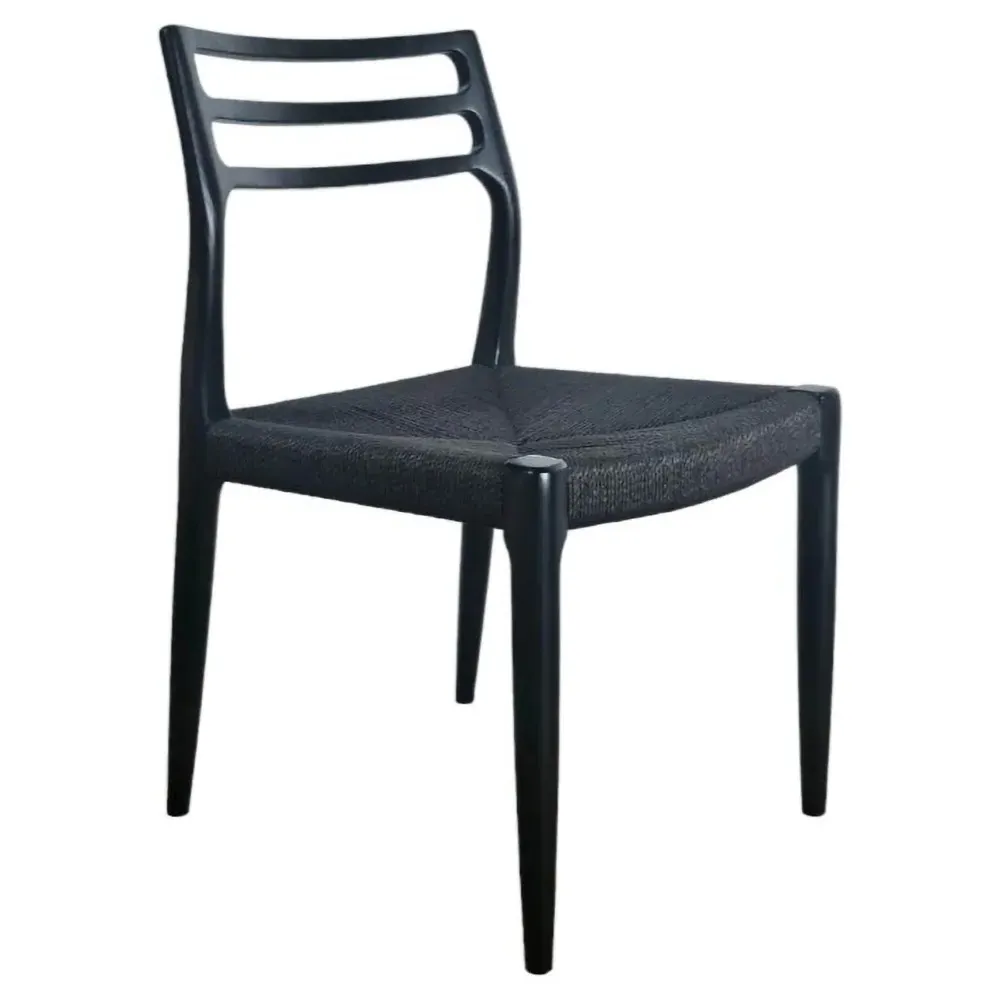 Mira Dining Chair Set of 2 - Black, Ash Wood