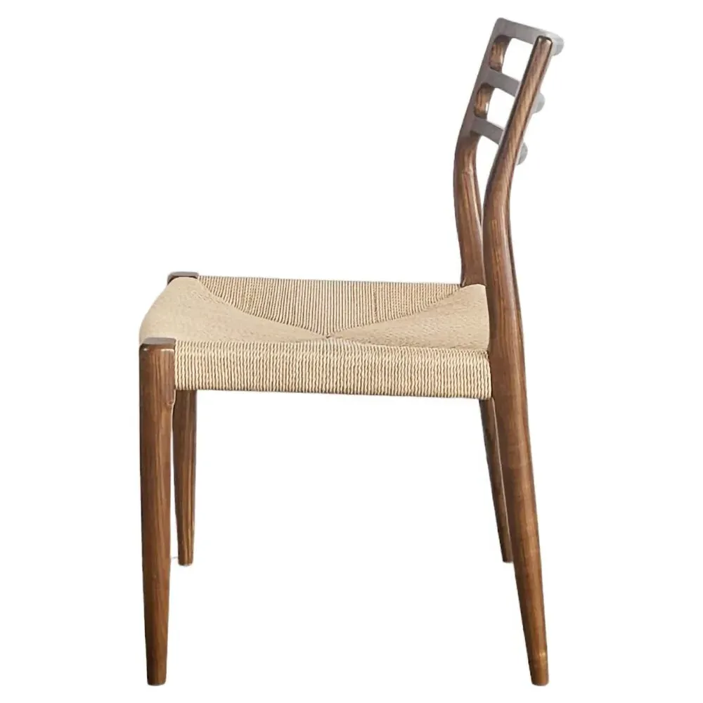Mira Dining Chair Set of 2 - Brown, Ash Wood