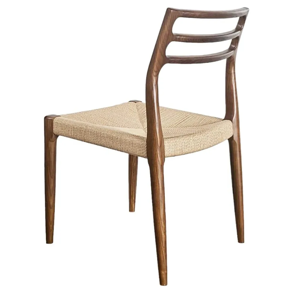 Mira Dining Chair Set of 2 - Brown, Ash Wood