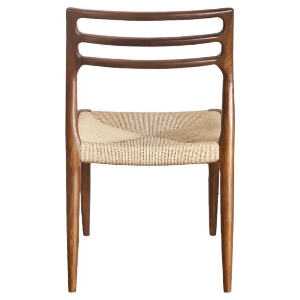 Mira Dining Chair Set of 2 - Brown, Ash Wood