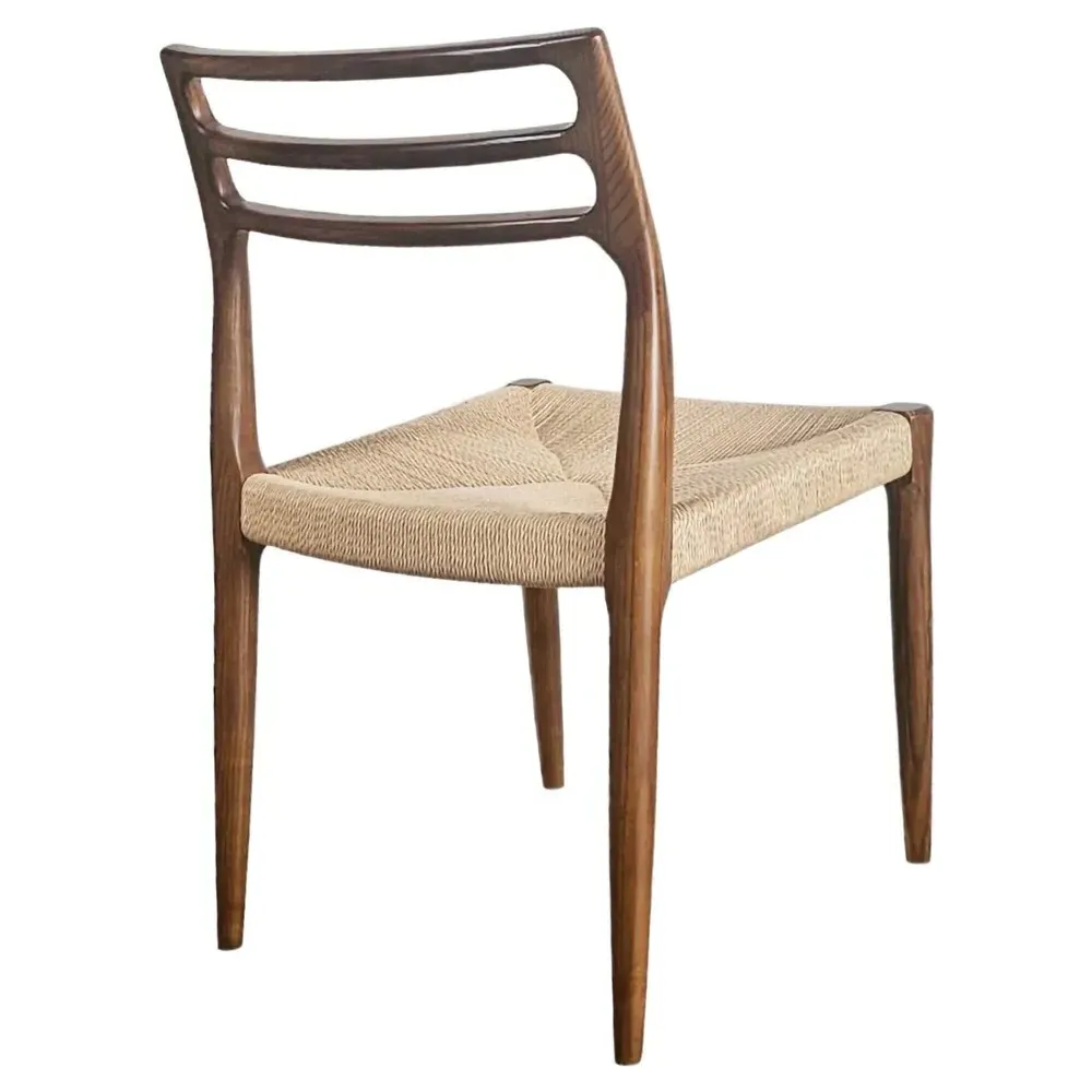 Mira Dining Chair Set of 2 - Brown, Ash Wood
