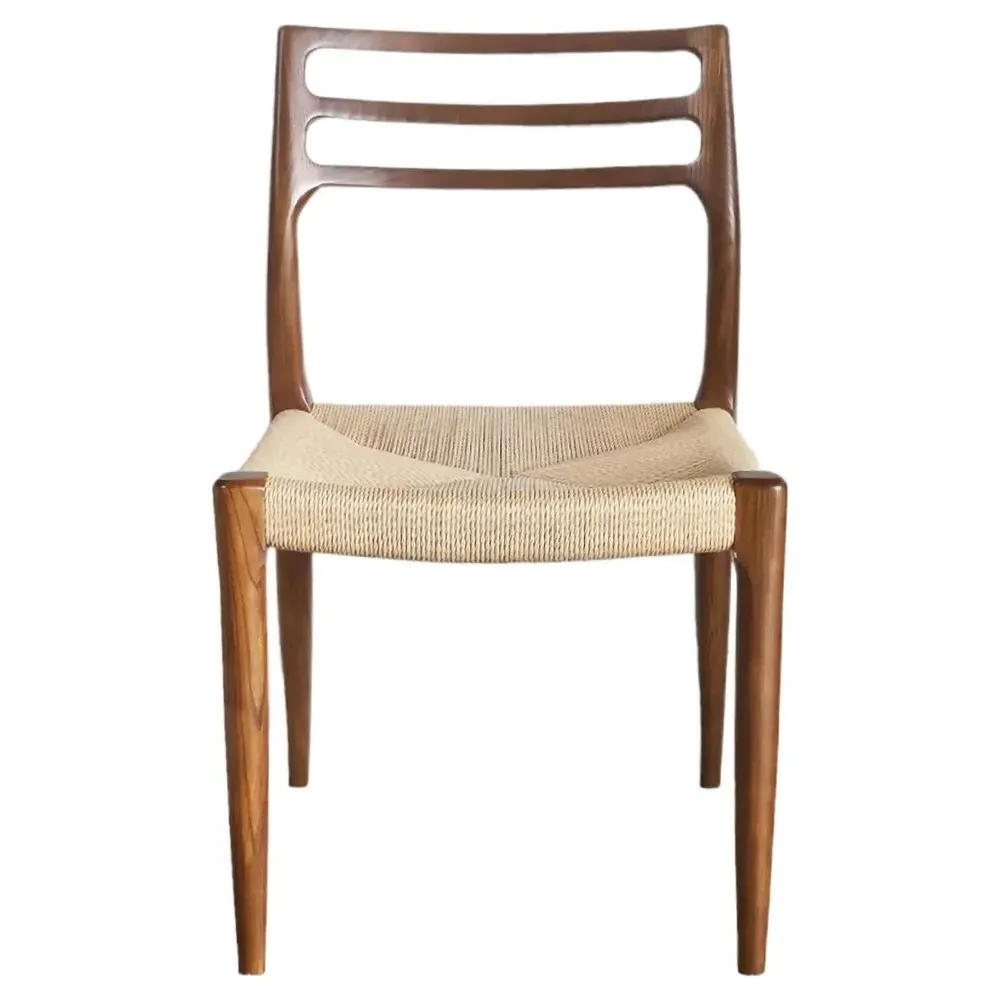 Mira Dining Chair Set of 2 - Brown, Ash Wood