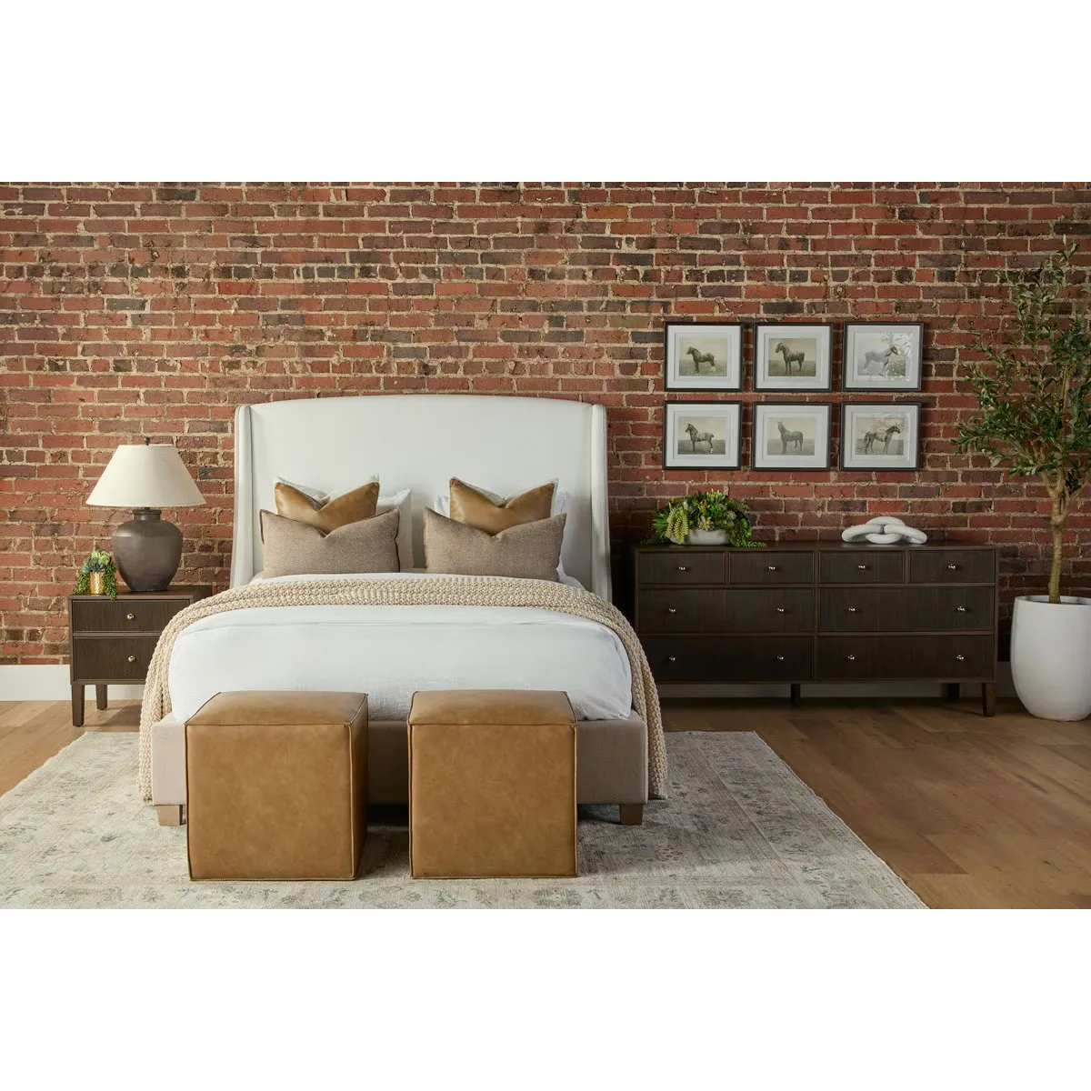 Mira Nightstand - Dutch Brown, Oak