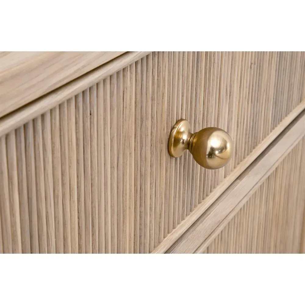 Mira Nightstand with Iron Pulls - Natural, Oak