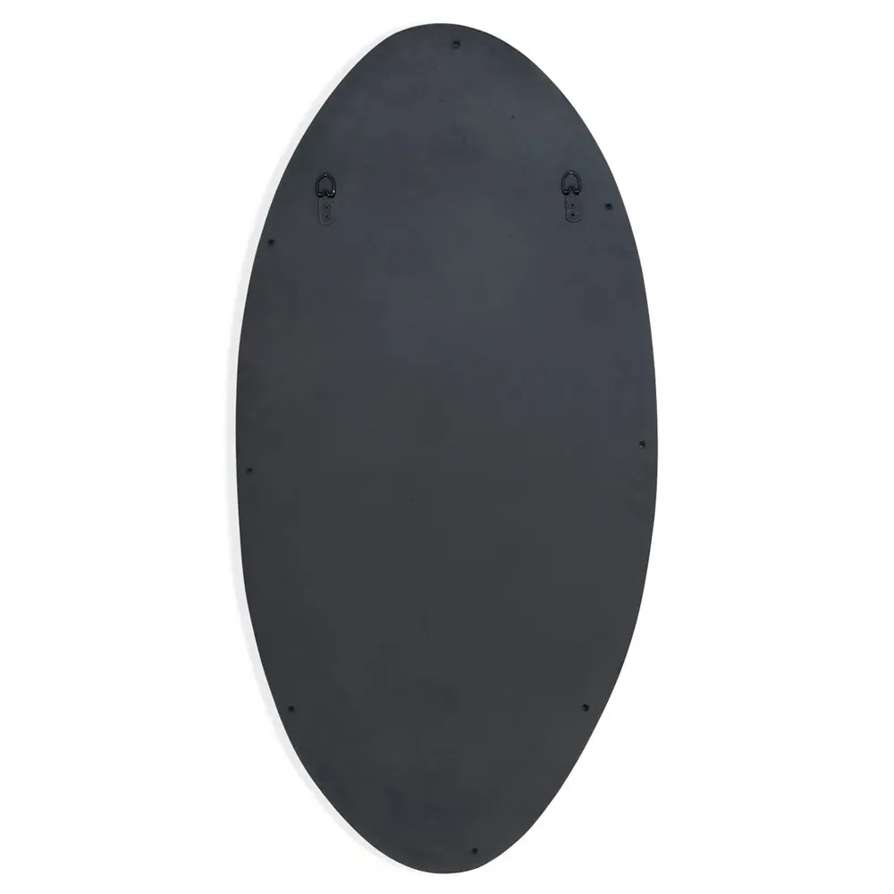 Mira Oval Wall Mirror - Brown, Mango Wood