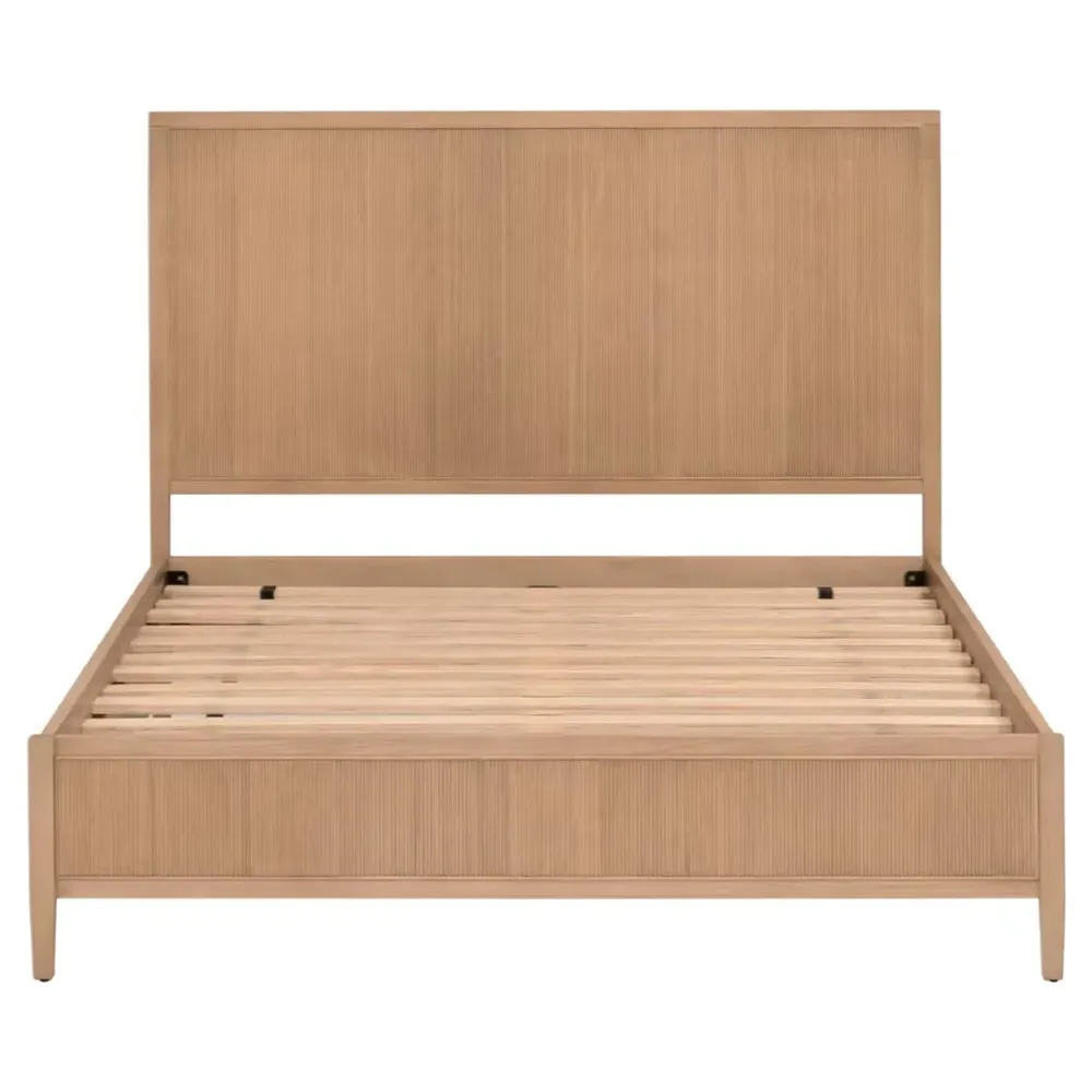 Mira Queen Size Bed Frame - Natural, Oak