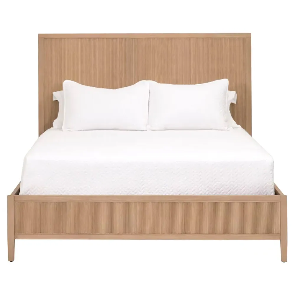 Mira Queen Size Bed Frame - Natural, Oak