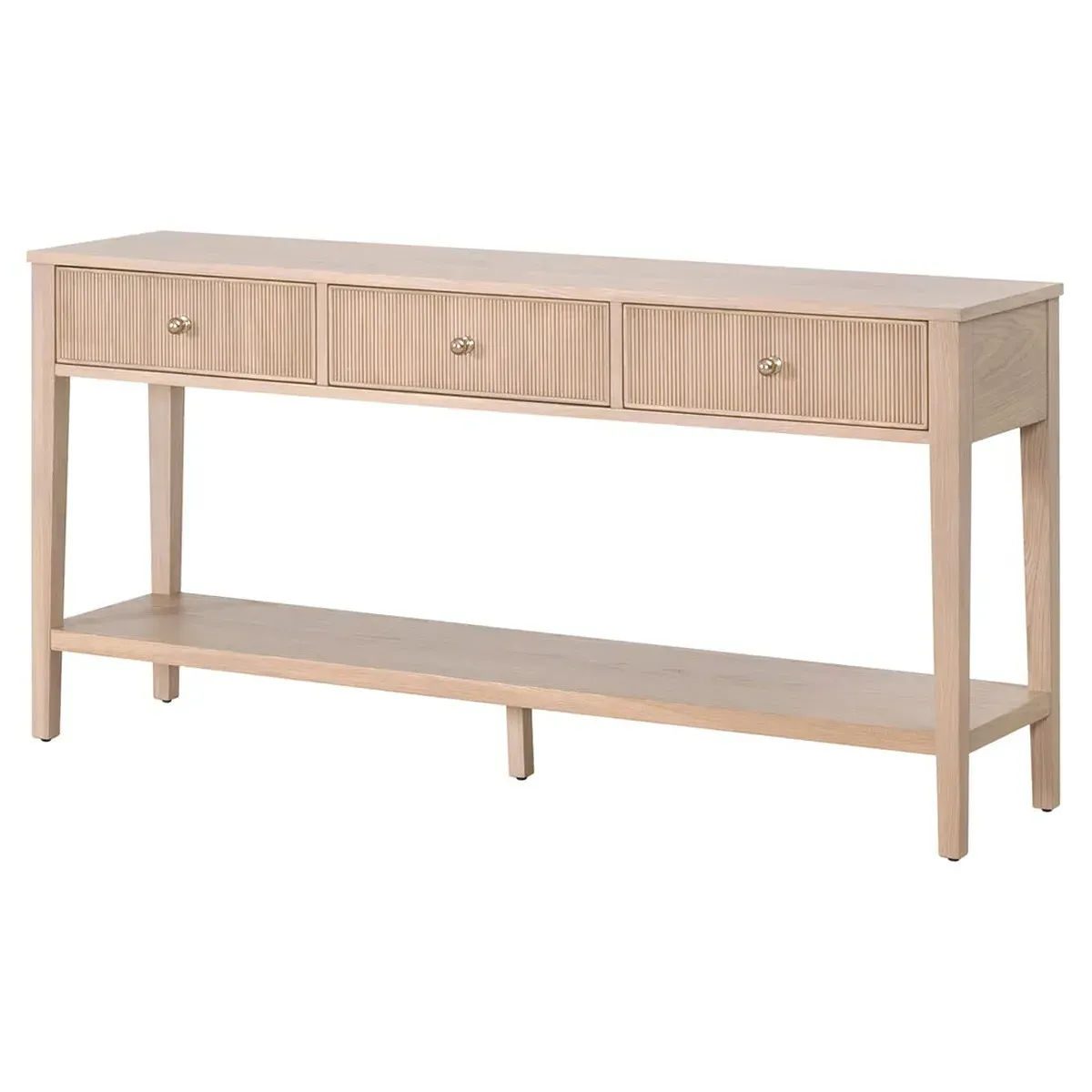 Mira Rectangular Console Table - Brown, Oak